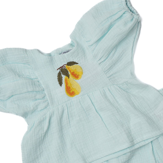 two-piece pear-print outfit