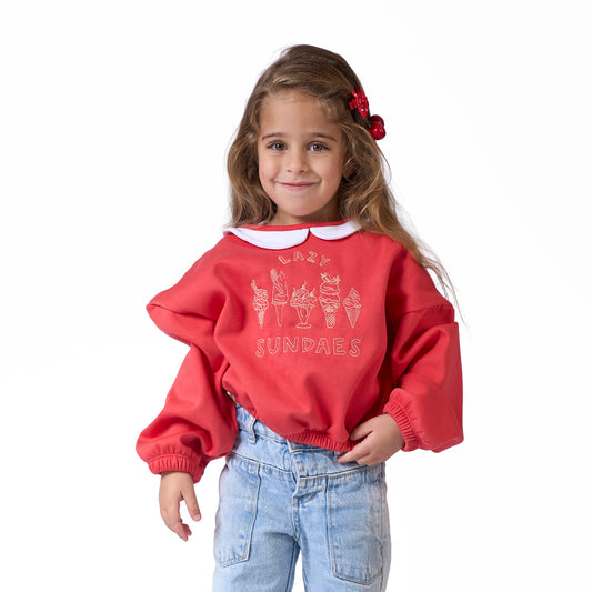 watermelon sweatshirt with ice cream prints