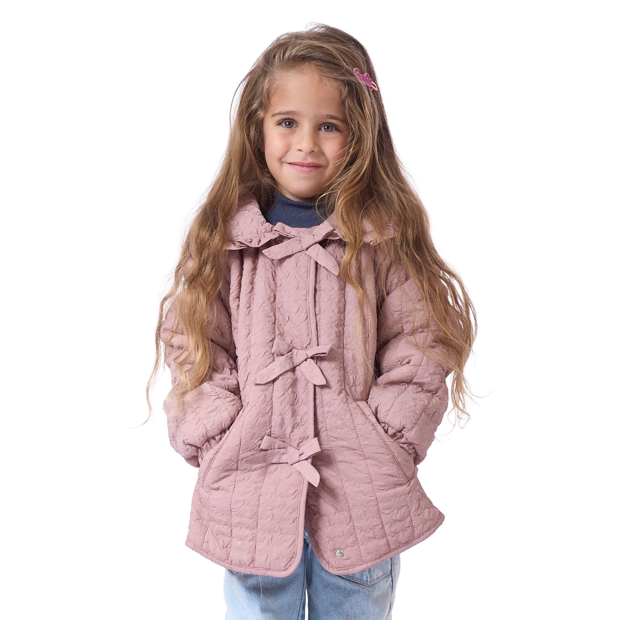 girls' rose jacket with bows