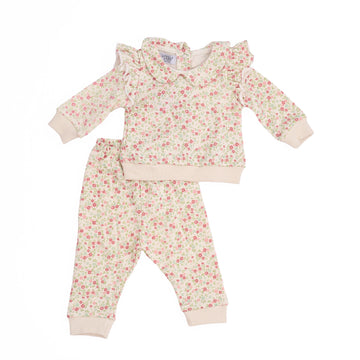 baby floral print pajama set