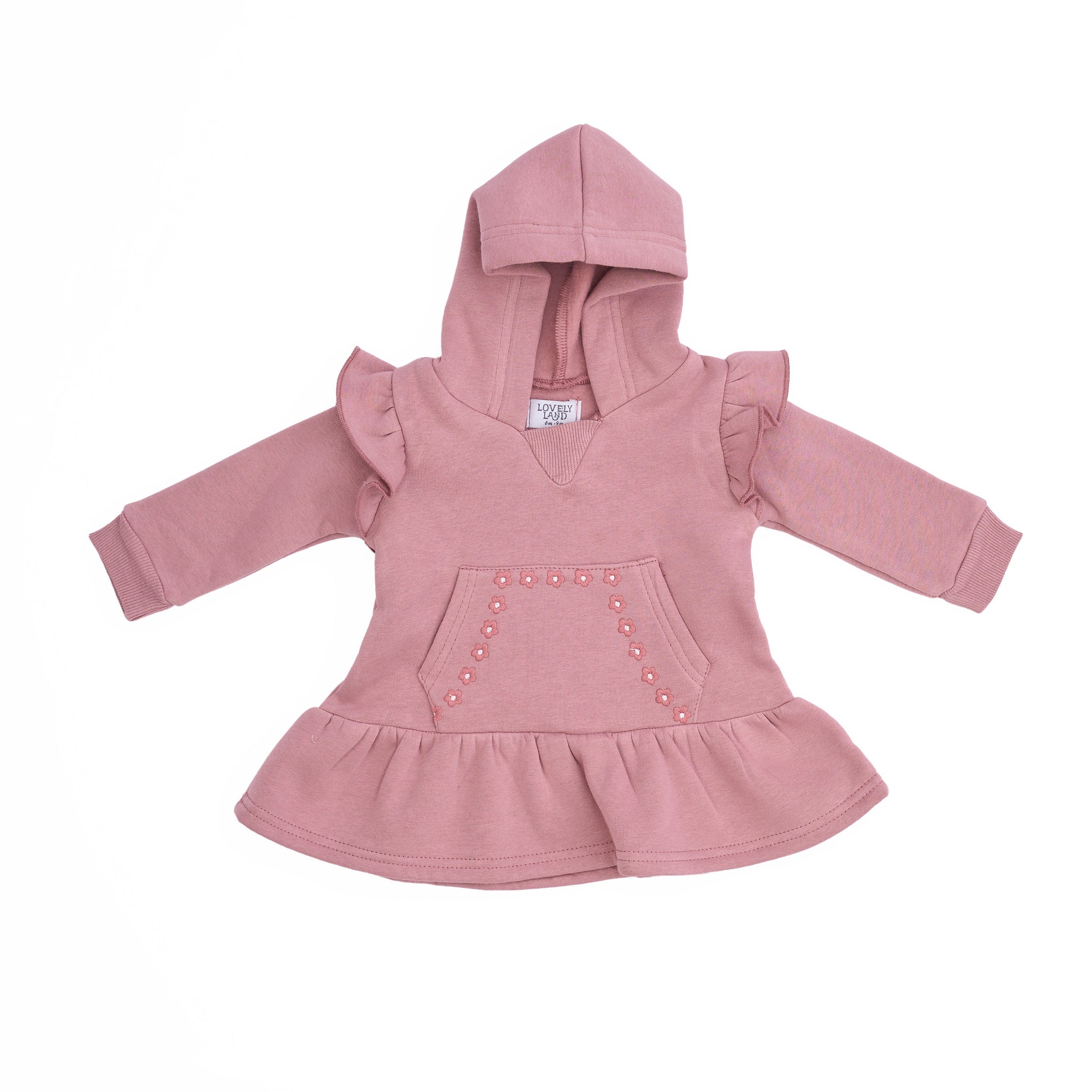 baby dress in dusty pink