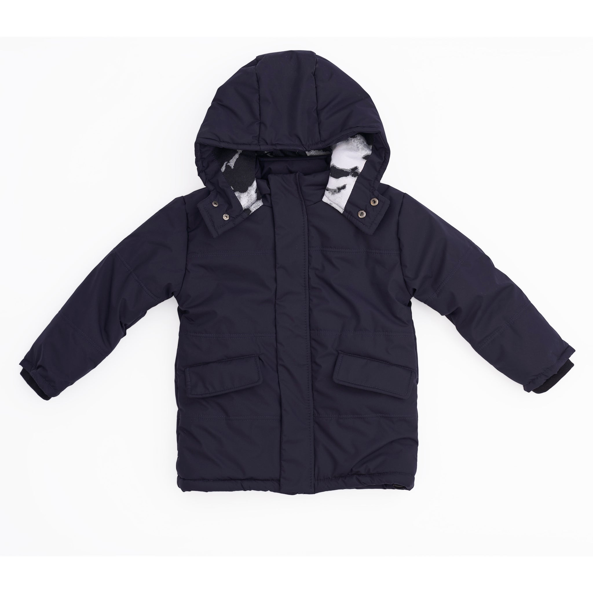navy blue boys' puffer jacket