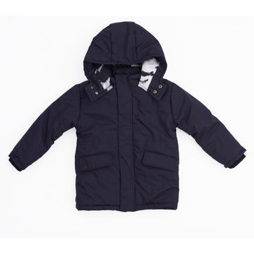 navy blue boys' puffer jacket
