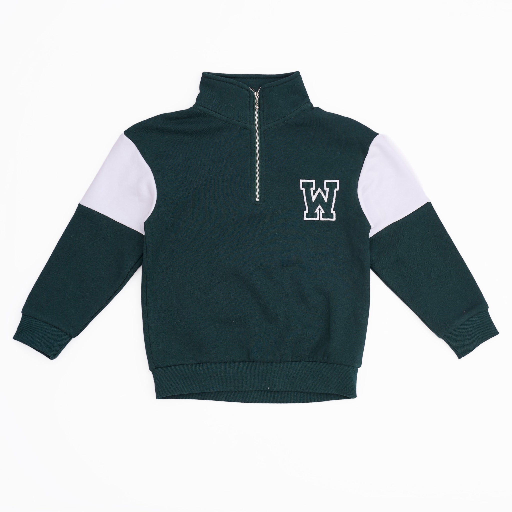 trendy boys' olive green sweatshirt