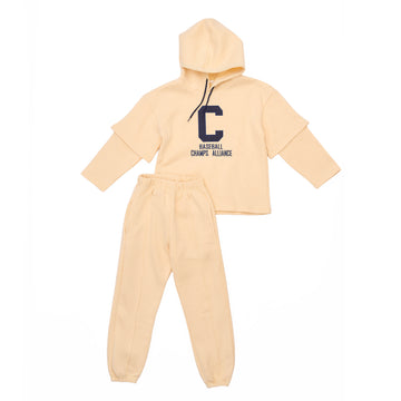 trendy boys' set in butter yellow
