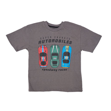 Dark grey shirt with chest print