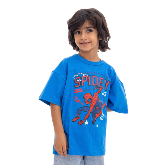 Blue Spiderman shirt