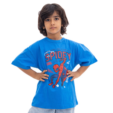Blue Spiderman shirt