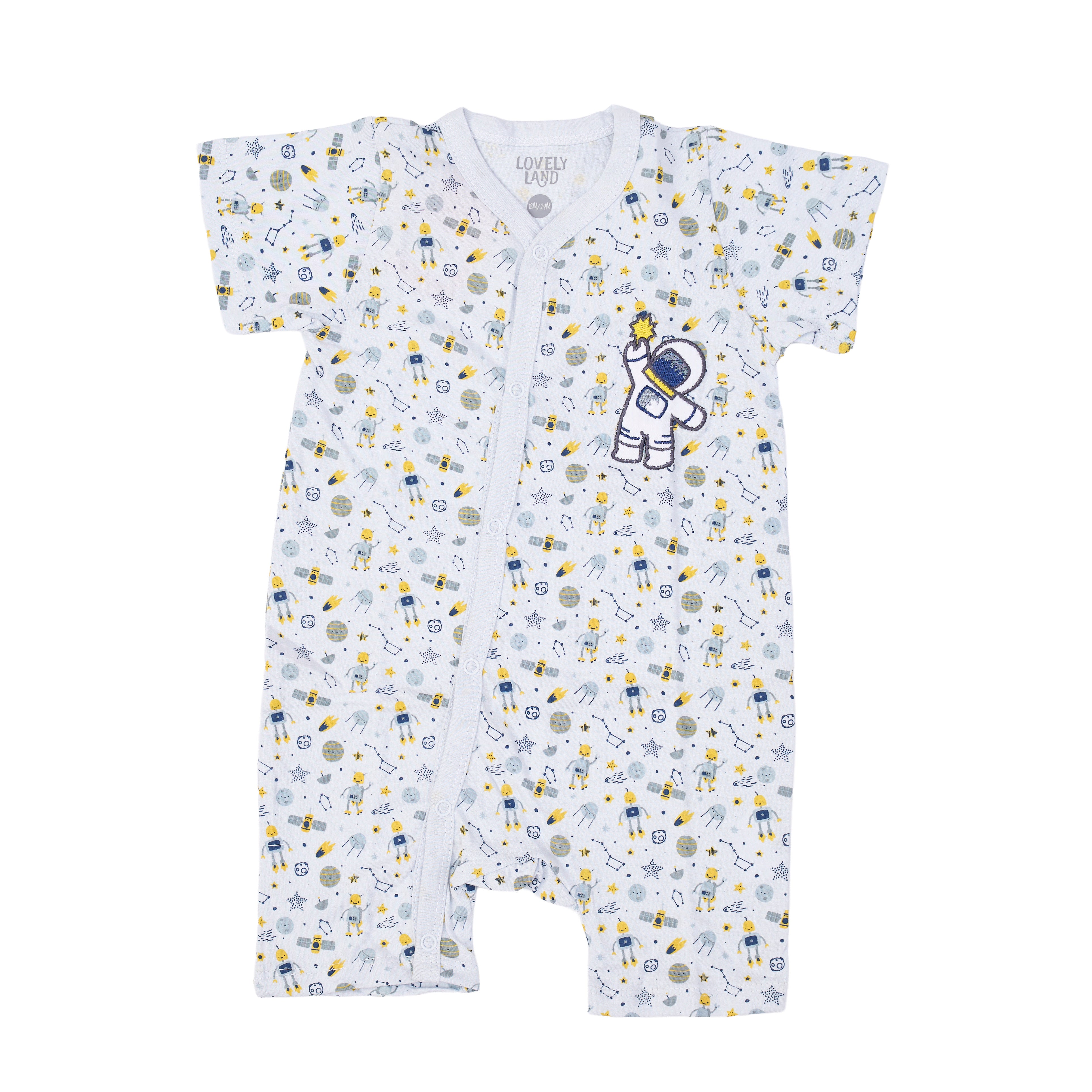 White Onesie with All Over Print (2)