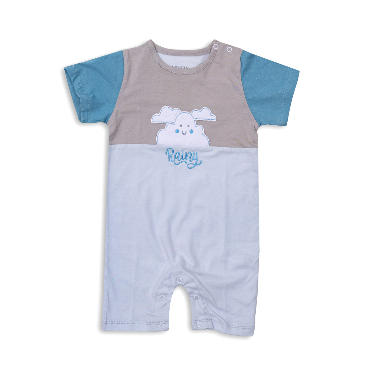 Light Blue and Grey Onesie