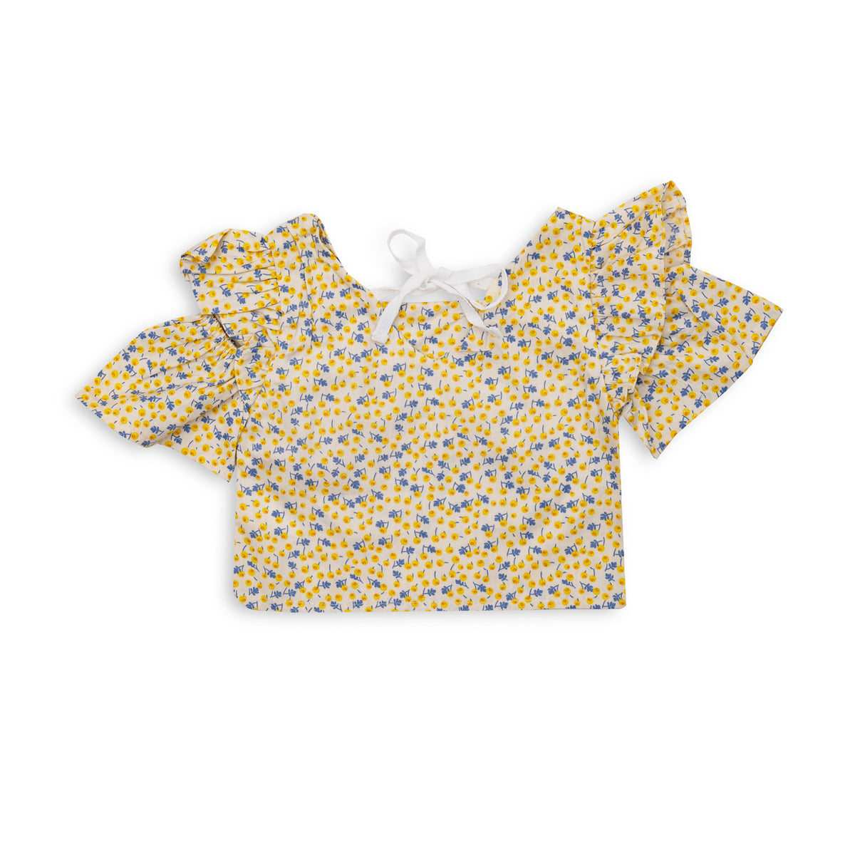 Yellow Blouse with All Over Print
