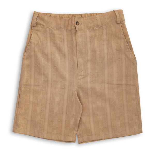 Boys' Beige Buttoned Short with Zipper