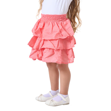 pink layered skirt