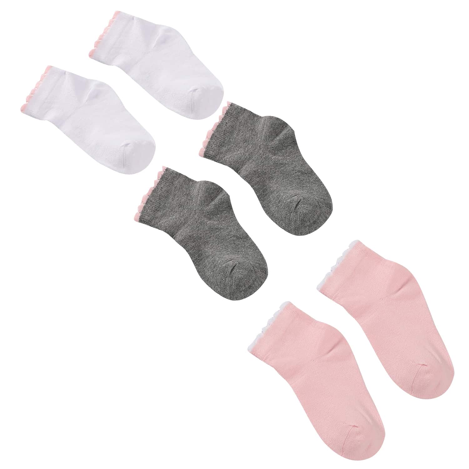 High Ankle Girls Socks - Pack Of 3