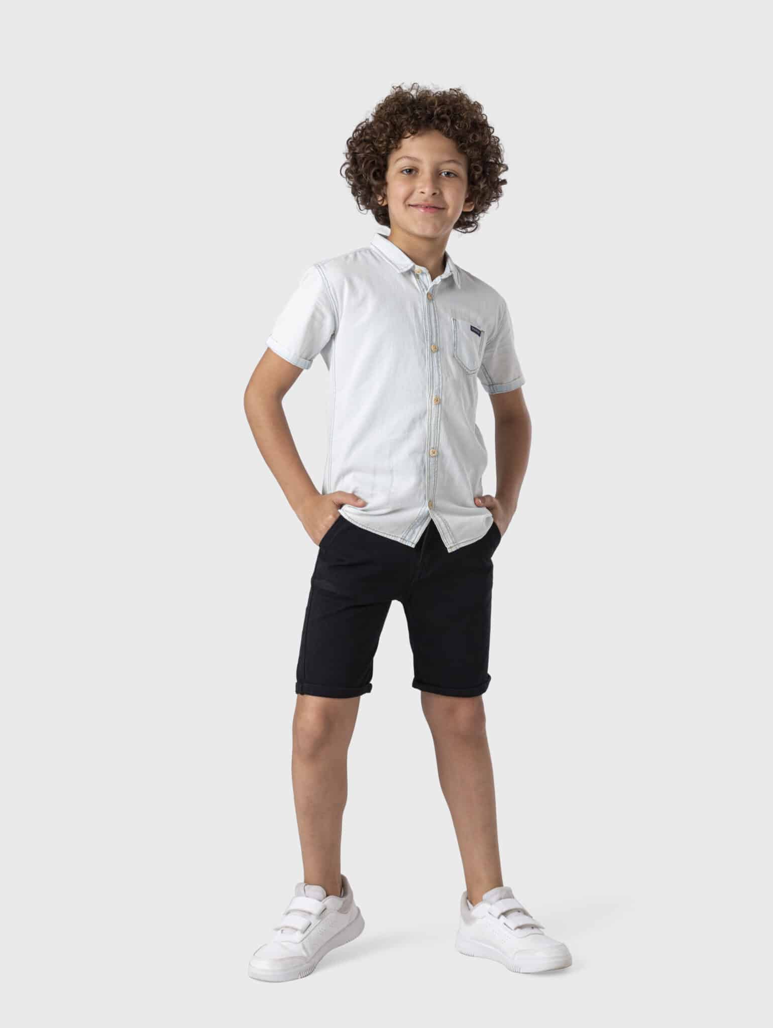 white half sleeve buttoned down shirt 1