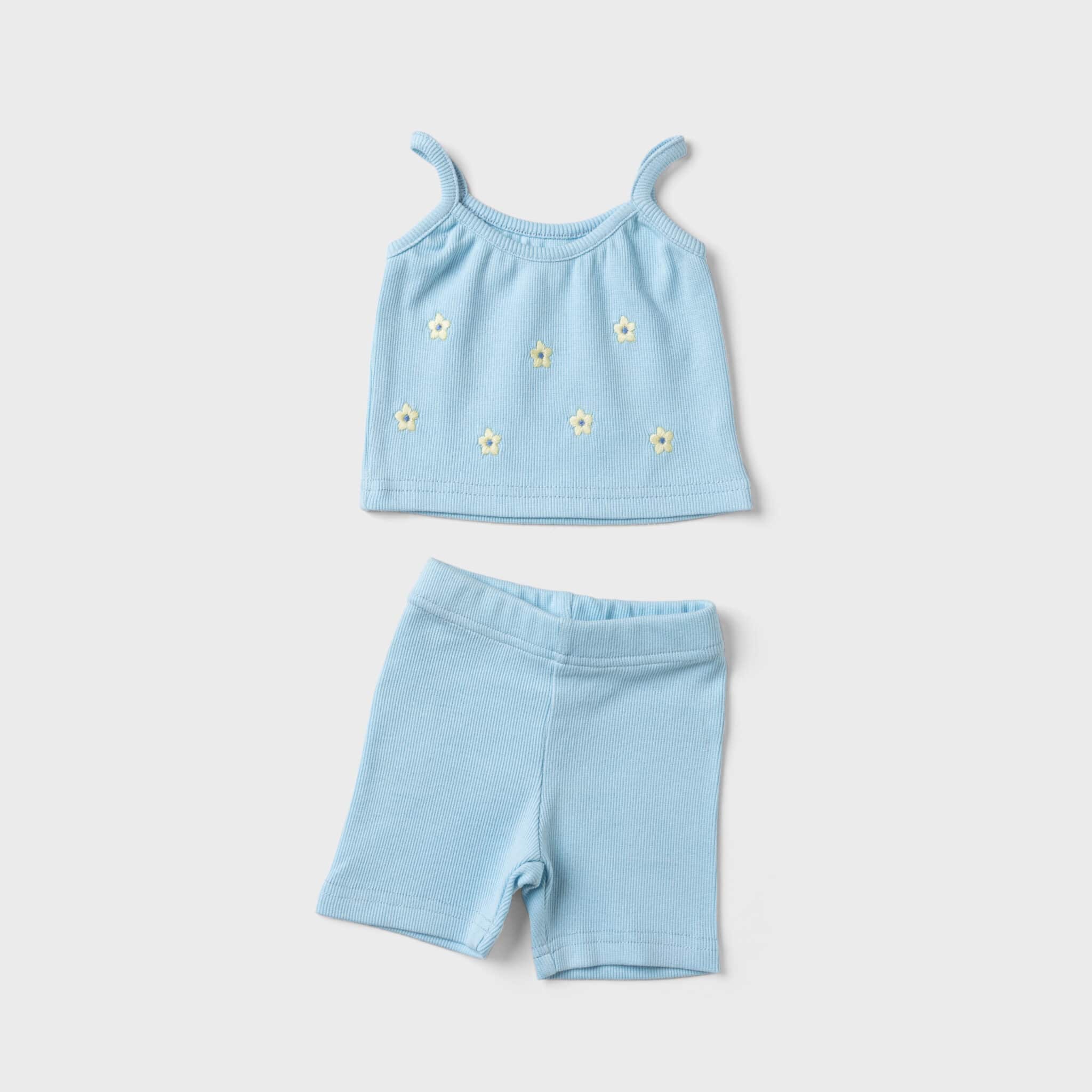 light blue with flower print half sleeve shirt 3