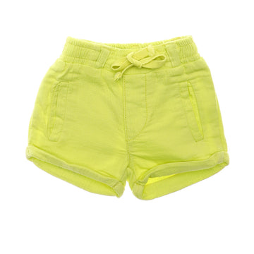 Rolled Thighs Textured Yellow Baby Boy Shorts