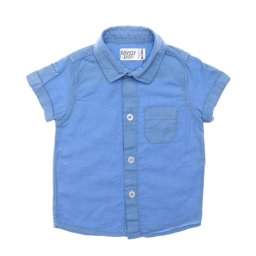 Baby Boy Button Down Shirt - Baby Blue