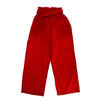 Elastic Waist Mint red Girls Pants