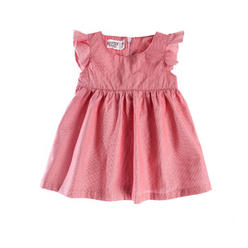 Ruflled Sleeveless Heather Dusty Rose Dress