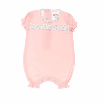 Back Buttons Simon & Offwhite Baby Girl Romper
