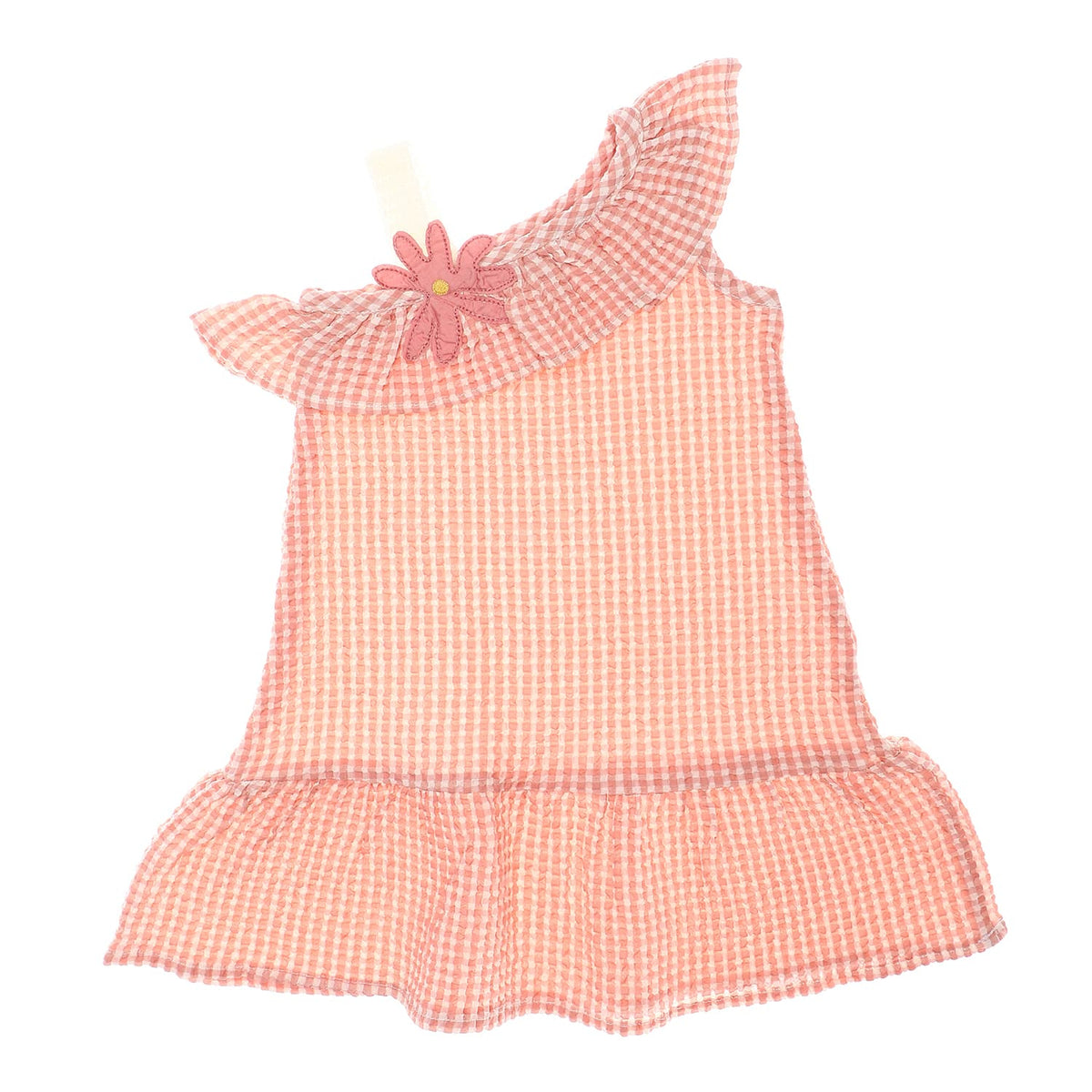 Simon Whte One Shoulder Plaids Girls Dress