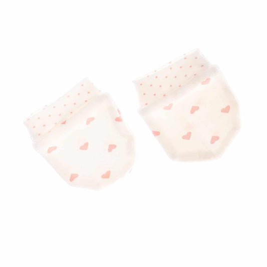 2 Pairs Of Baby Girls Mittens - White & Nude