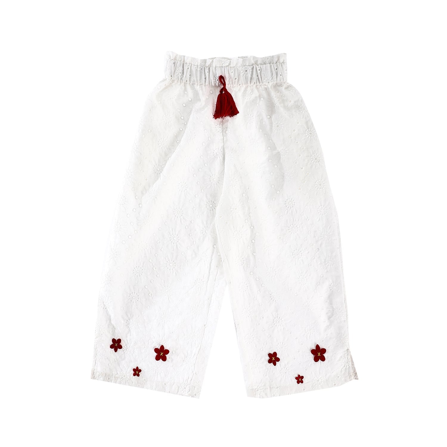 white pattern girls pantacourt