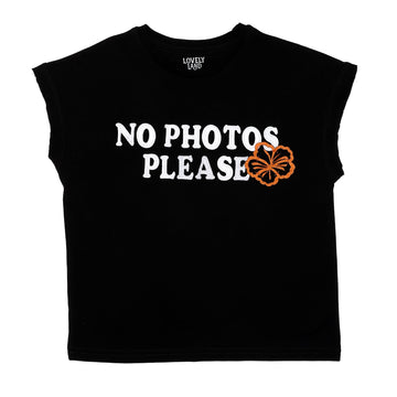 short sleeves black grey orange stitched patch boys tee 1