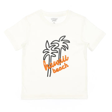 Chest Stitched Patch White, Black & Orange Baby Boys Tee