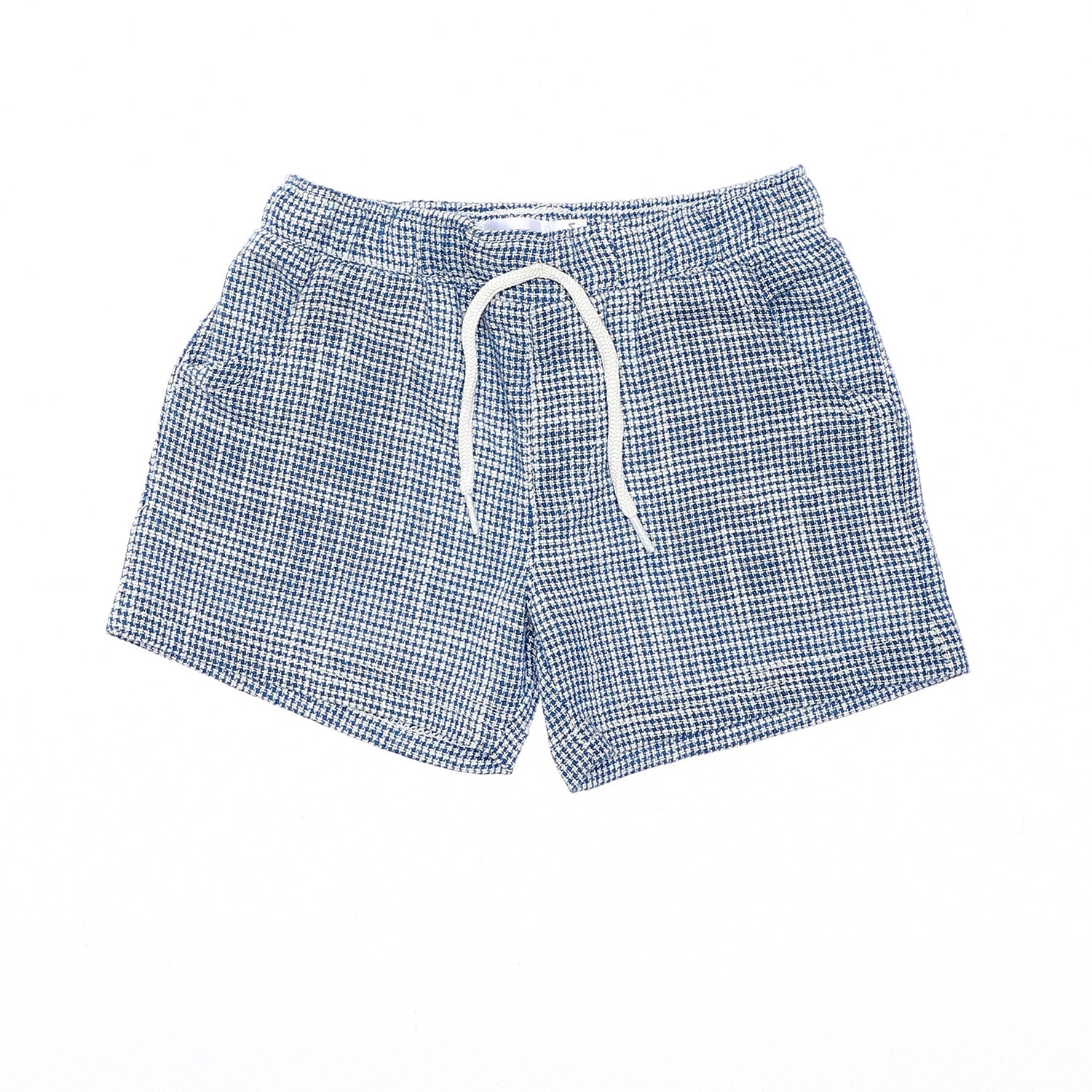 elastic waist with drawstring navy blue baby boys shorts