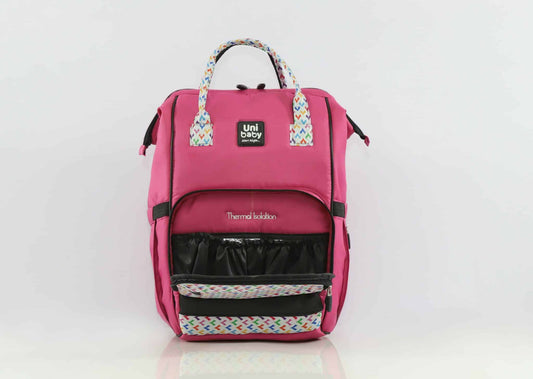 Diaper bag Uni baby pink wooded