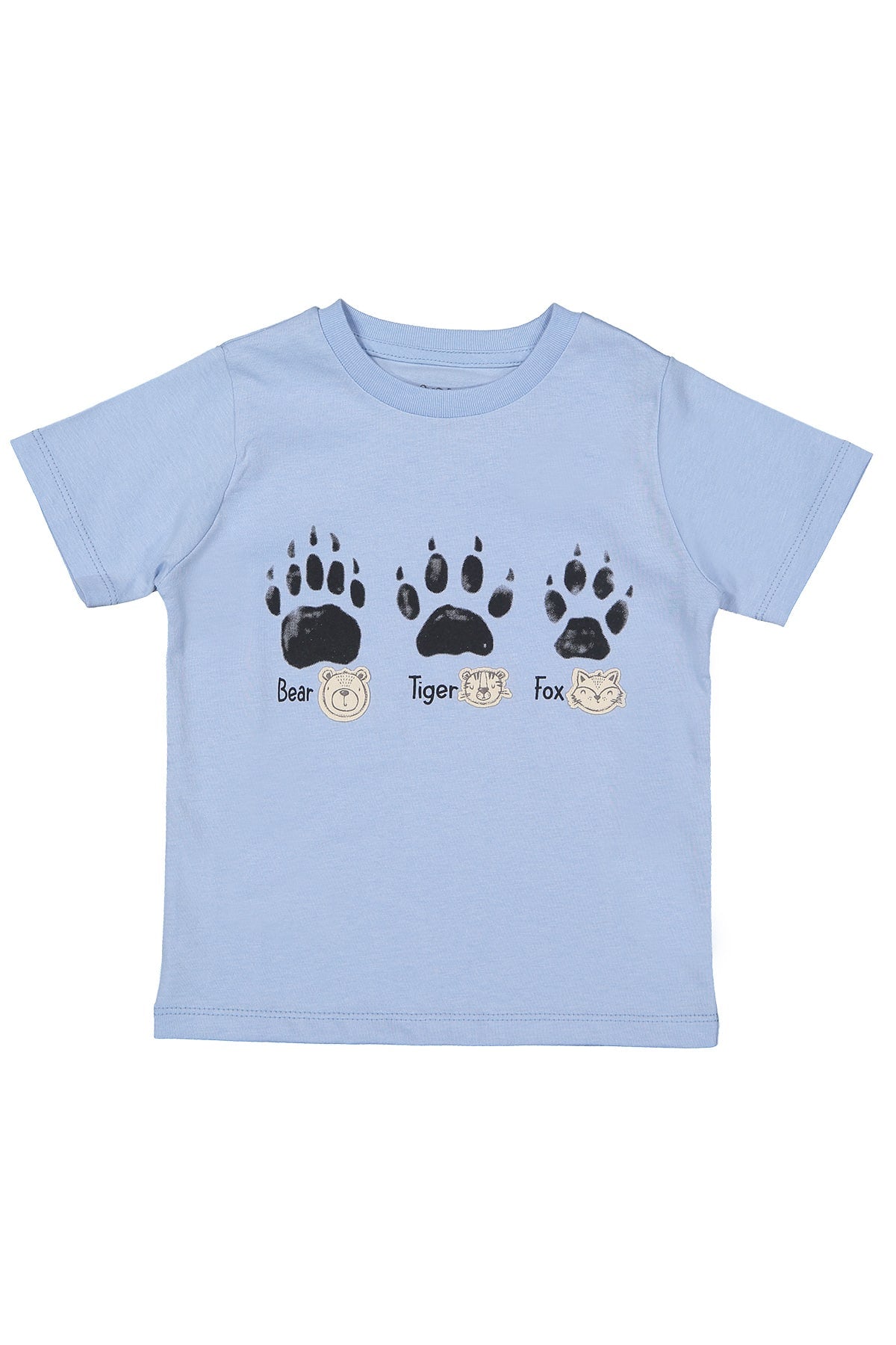 half sleeve baby blue shirt with print