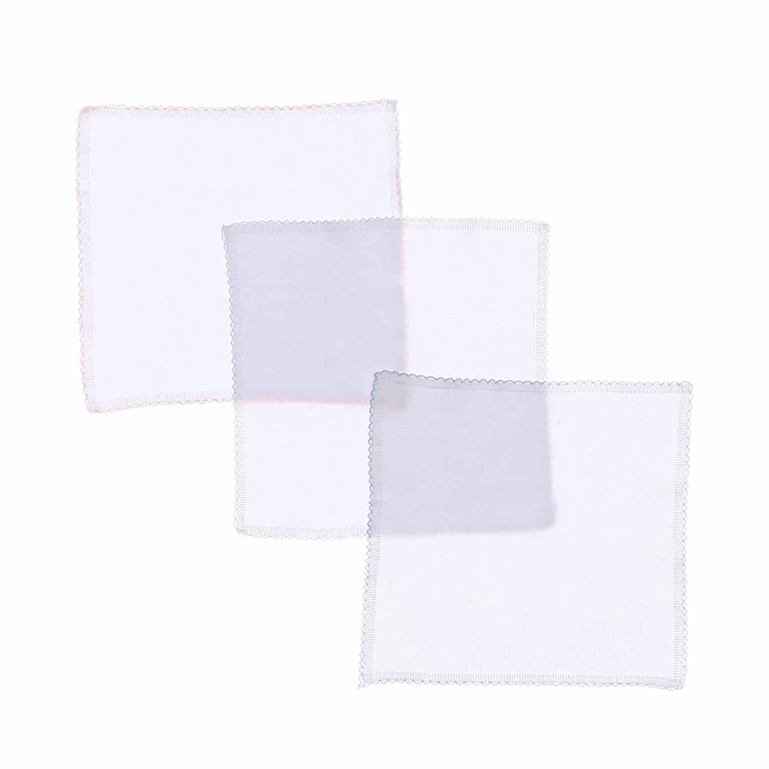 Plain Burp Cloths with Decorated Stitched - 3 PCs