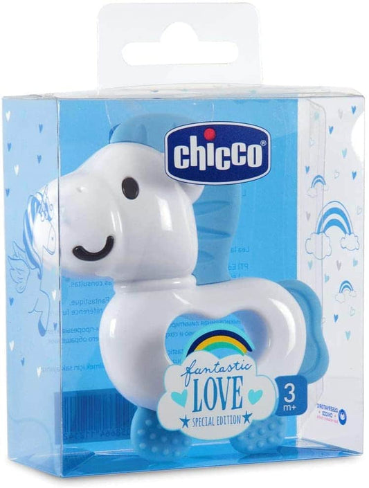 Chicco Fantastic Love Silicon Horse Shaped Baby Teethers - Pink and White