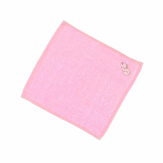 Bears Stitced Towels - 3 PCs - White and Rose