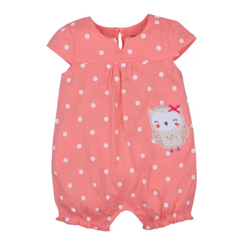 watermelon red half sleeve onzie owl print