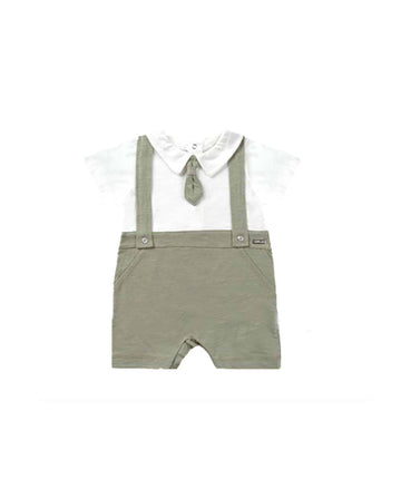 white and olive green onzie